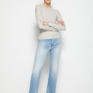 Jonathan Simkhai robbed button sleeves crew neck